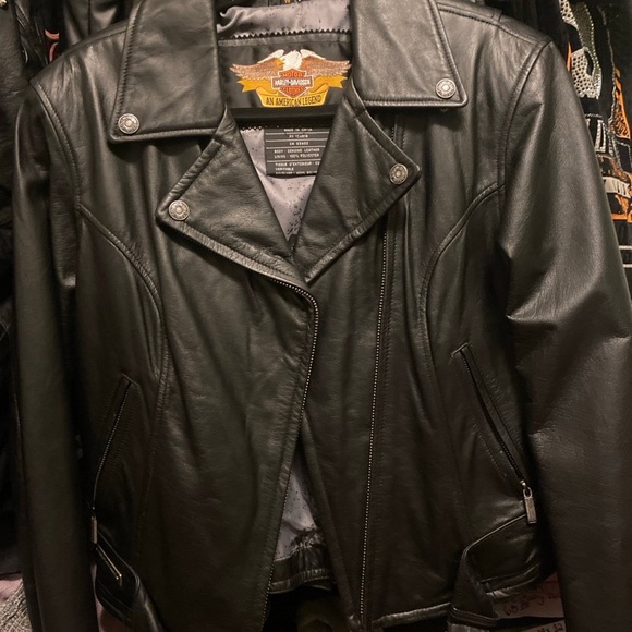 Harley-Davidson Black Leather Jacket size med - Picture 4 of 9